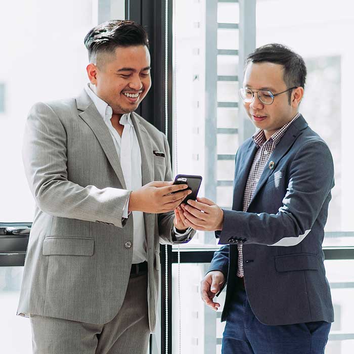 Financial advisors in meeting